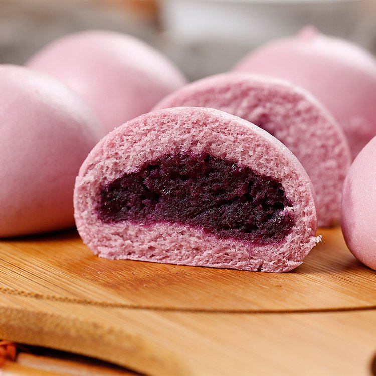 在旗 紫薯包 中式休闲速冻面点 茶楼半成品夹心包子食品供应批发.jpg